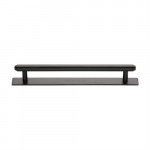 M Marcus Heritage Brass Stepped Design Cabinet Pull with Plate 160mm Centre to Centre